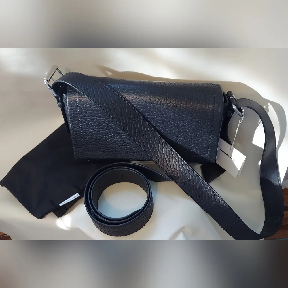 Alexander Wang Ricco Black Textured Leather Bag (Medium) - Picture 6 of 15